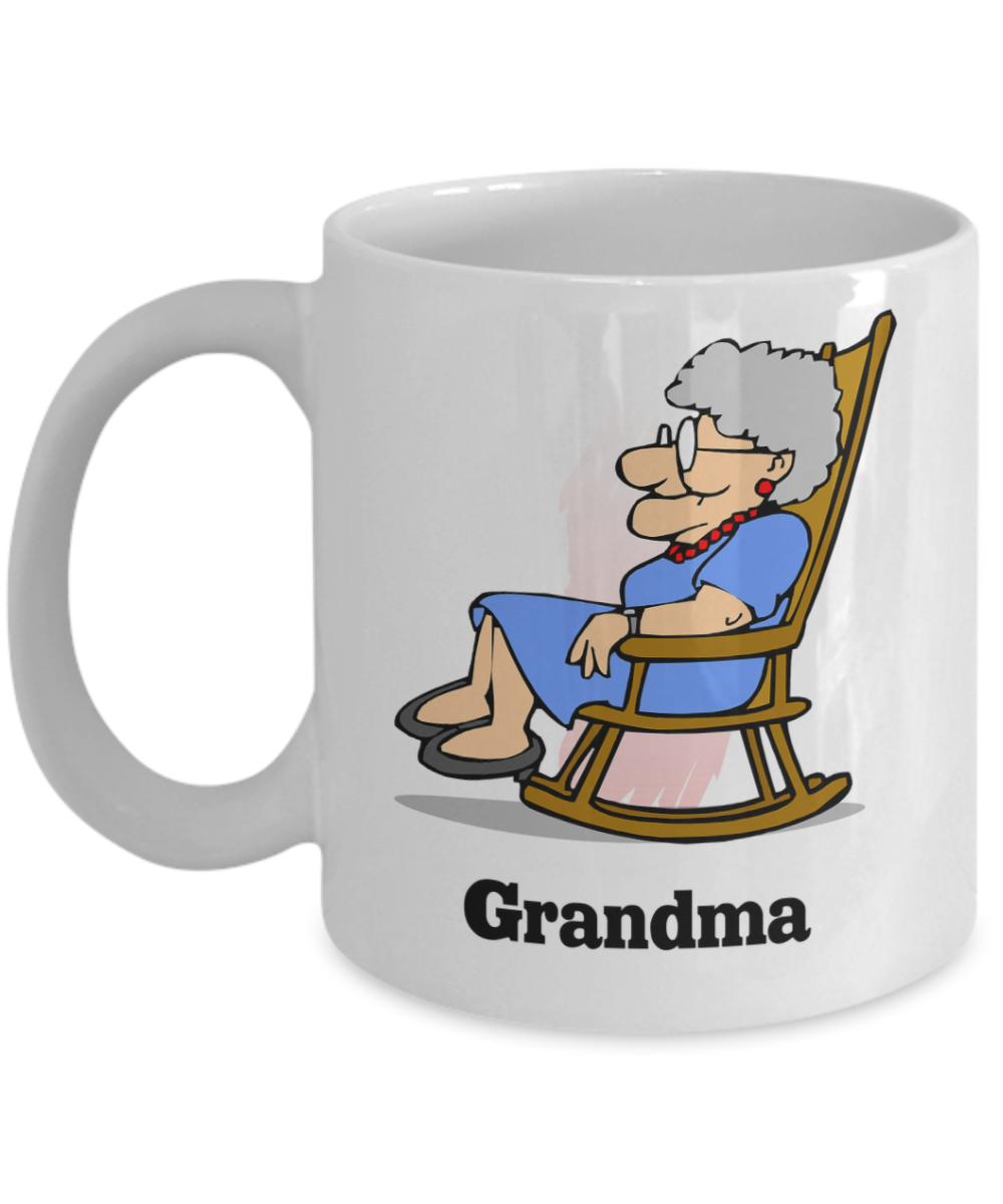 Grandma Coffee Mug - White Porcelain Coffee Cup,Premium 11 oz White coffee cup