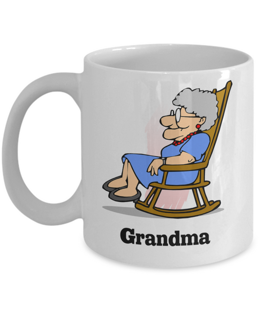 Grandma Coffee Mug - White Porcelain Coffee Cup,Premium 11 oz White coffee cup