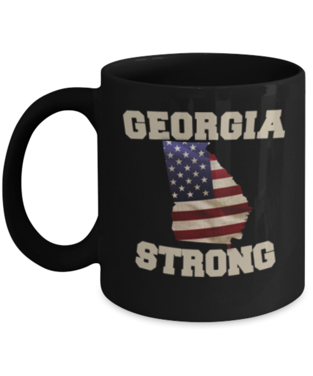 Georgia State coffee coffee mug - Porcelain Black Funny Black coffee mugs 11 oz
