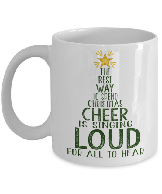 Christmas gift ideas, Singing Loud - Funny White Porcelain Coffee Mug Cute Ceramic Cup 11 oz
