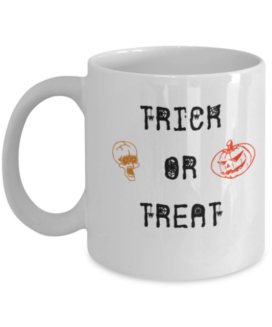 Trick or treat, Special Halloween Gift Coffee mugs and Tea cups 11 OZ Halloween celebrations Gift idea