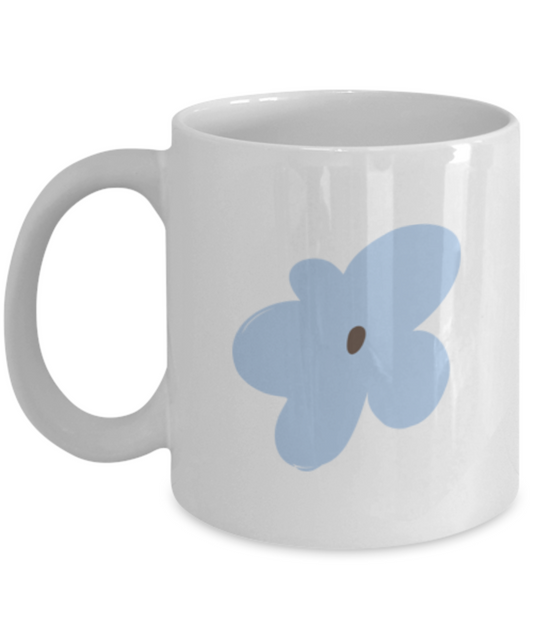 Flower Smooth 3 Coffee Mugs - Funny Coffee Mugs - Porcelain White coffee mugs 11 oz