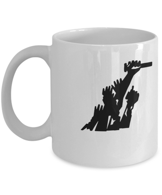 Plants vs zombies gift box mugs , Minimal Michonne - White Coffee Mug Porcelain Tea Cup 11 oz - Great Gift