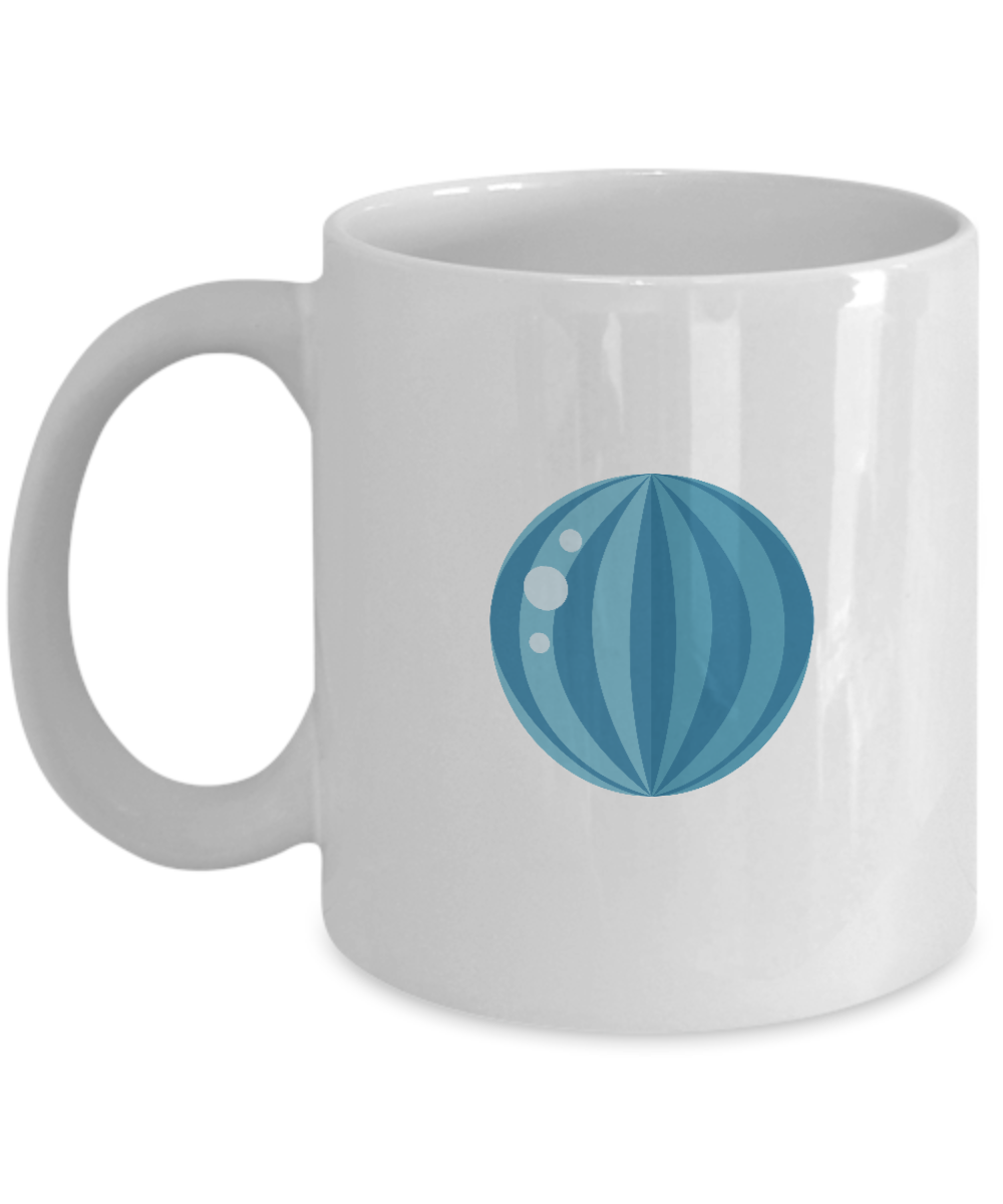 Beach blue ball coffee mugs - Funny Christmas Gifts - white Coffee Mug  Birthday Gag Gifts 11 oz