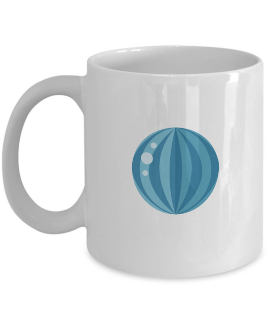Beach blue ball coffee mugs - Funny Christmas Gifts - white Coffee Mug  Birthday Gag Gifts 11 oz