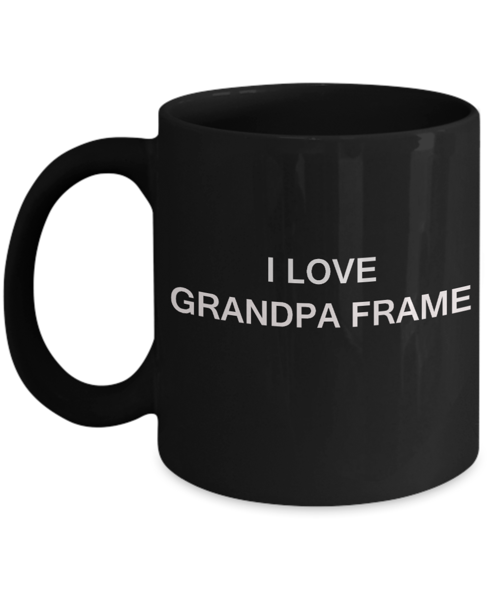 I Love Grandpa Frame, Grandpa Gifts Grandsons Mugs- Black Funny Mugs Coffee cups 11 oz