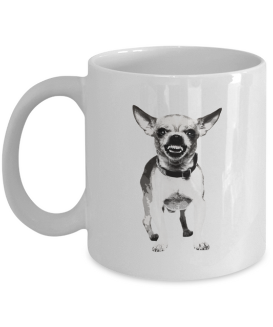 Gift gor dog lovers , Come at me bro - White Coffee Mug Porcelain Tea Cup 11 oz - Great Gift