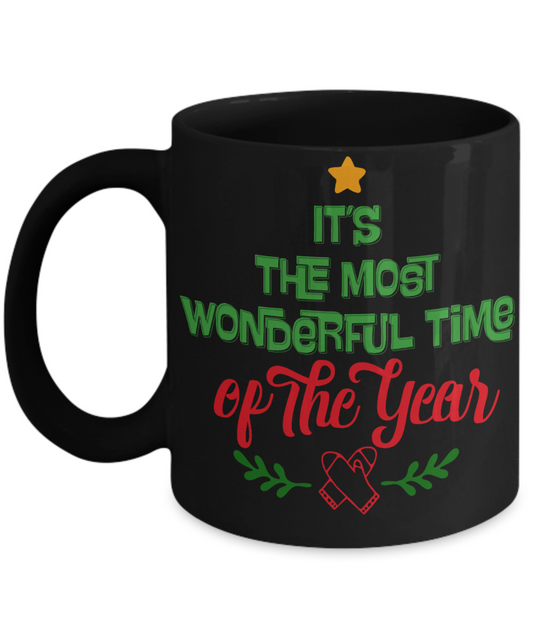 Knightmare before christmas mug - It's The Most Wonderful Time Of The Year - Funny Christmas Gifts Mugs, Christmas Gifts for family Ceramic Cup Black, Funny Mugs Gift Ideas 11 Oz