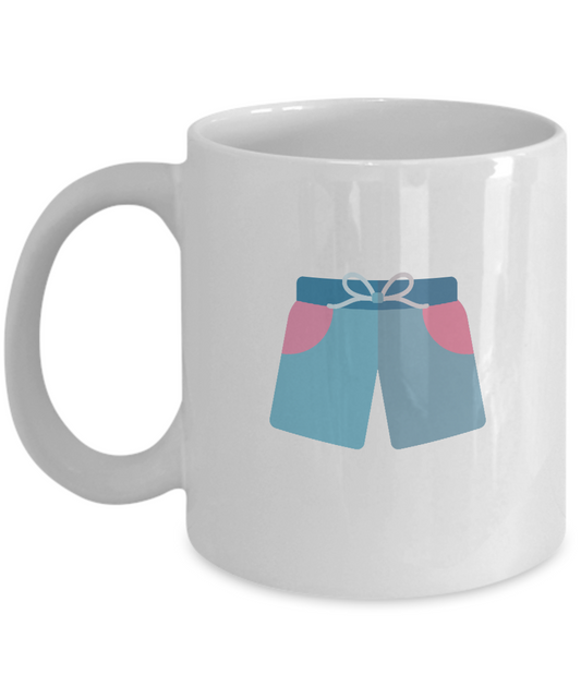 Beach shorts coffee mugs - Funny Christmas Gifts - white Coffee Mug  Birthday Gag Gifts 11 oz