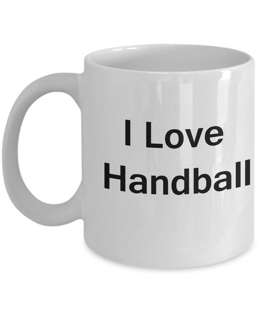 Handball Fans fts Mugs - I Love Handball - Valentines Gifts White coffee mugs 11 oz