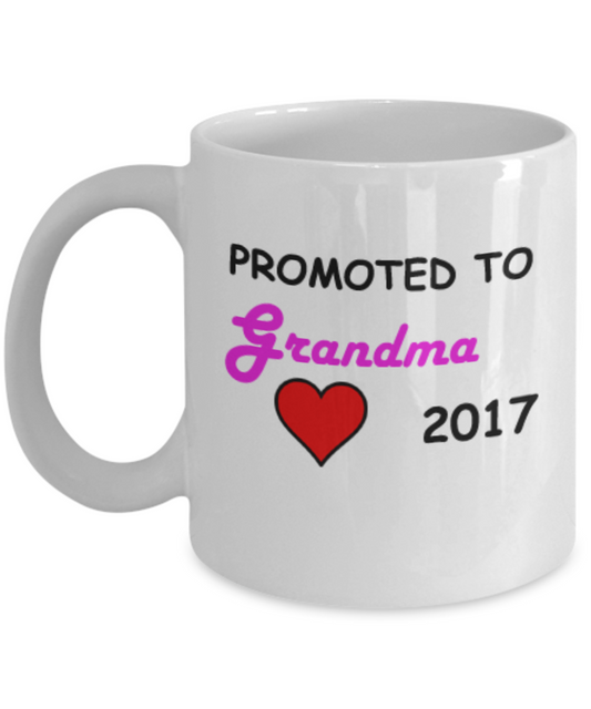 Promoted To Grandma Coffee Mug Gift Cup - Coffee Cups- Gift Cups Grandma