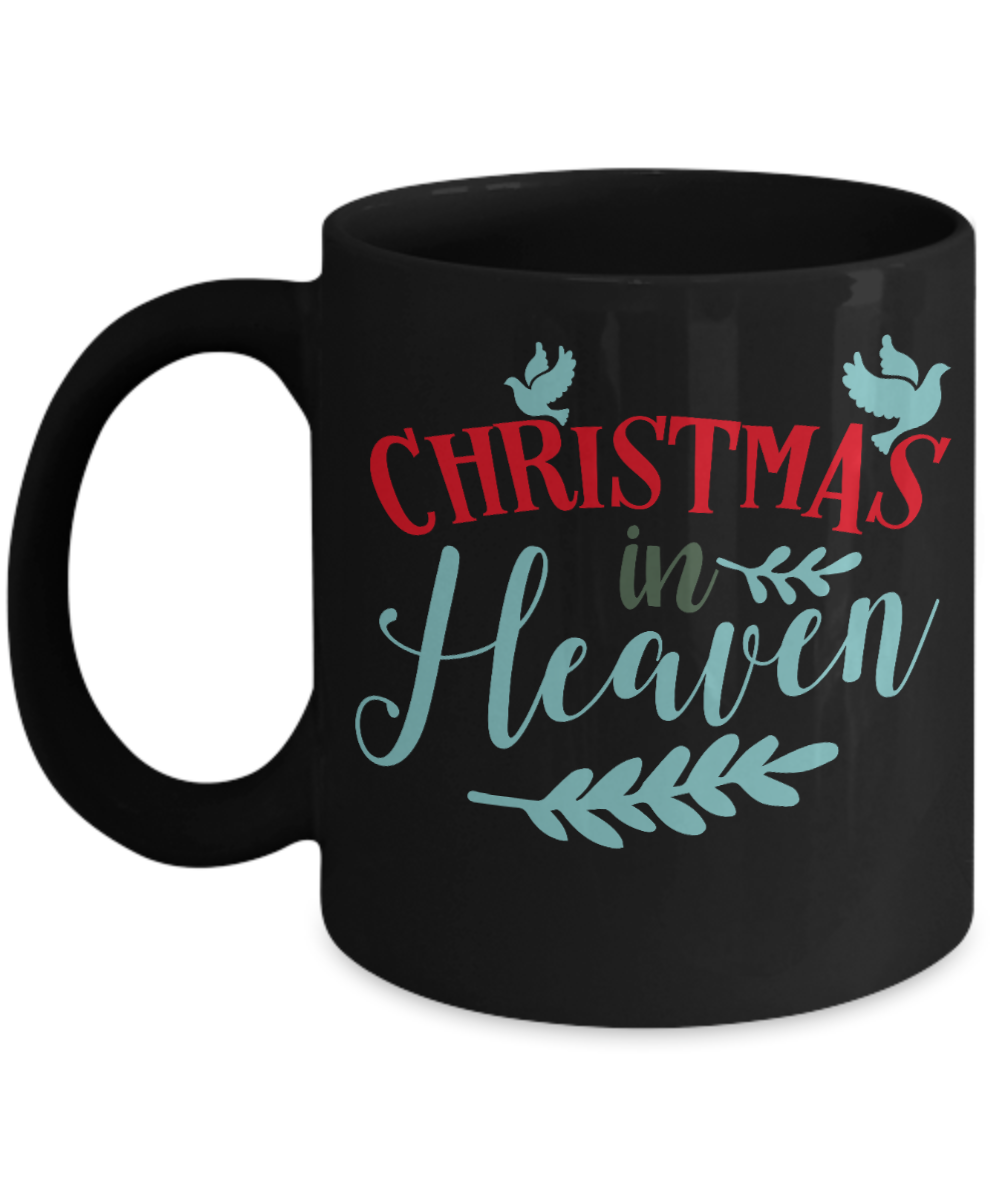 Nightnare before christmas mug - Christmas In Heaven - Funny Christmas Gifts Mugs, Christmas Gifts for family Ceramic Cup Black, Funny Mugs Gift Ideas 11 Oz