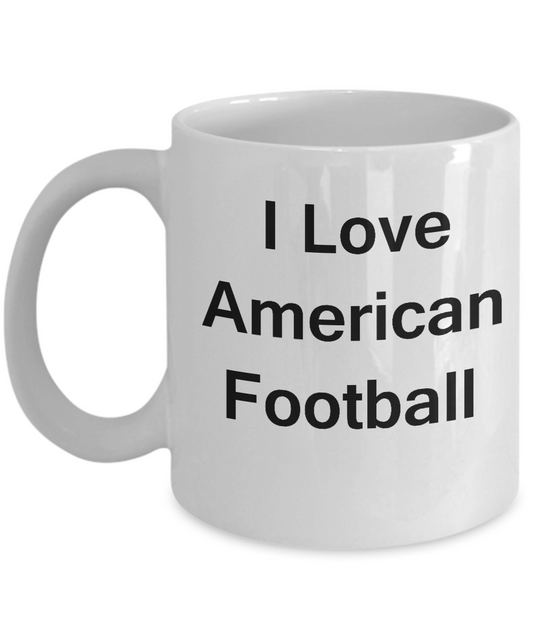 American Football Lovers Gifts -  Valentines Gifts - White coffee mugs 11 oz