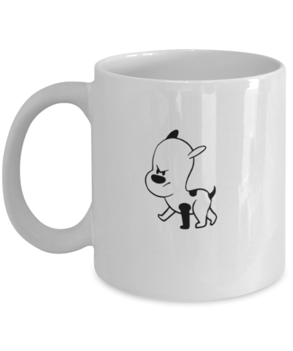 Gift gor dog lovers , I'll take you for a walk - White Coffee Mug Porcelain Tea Cup 11 oz - Great Gift