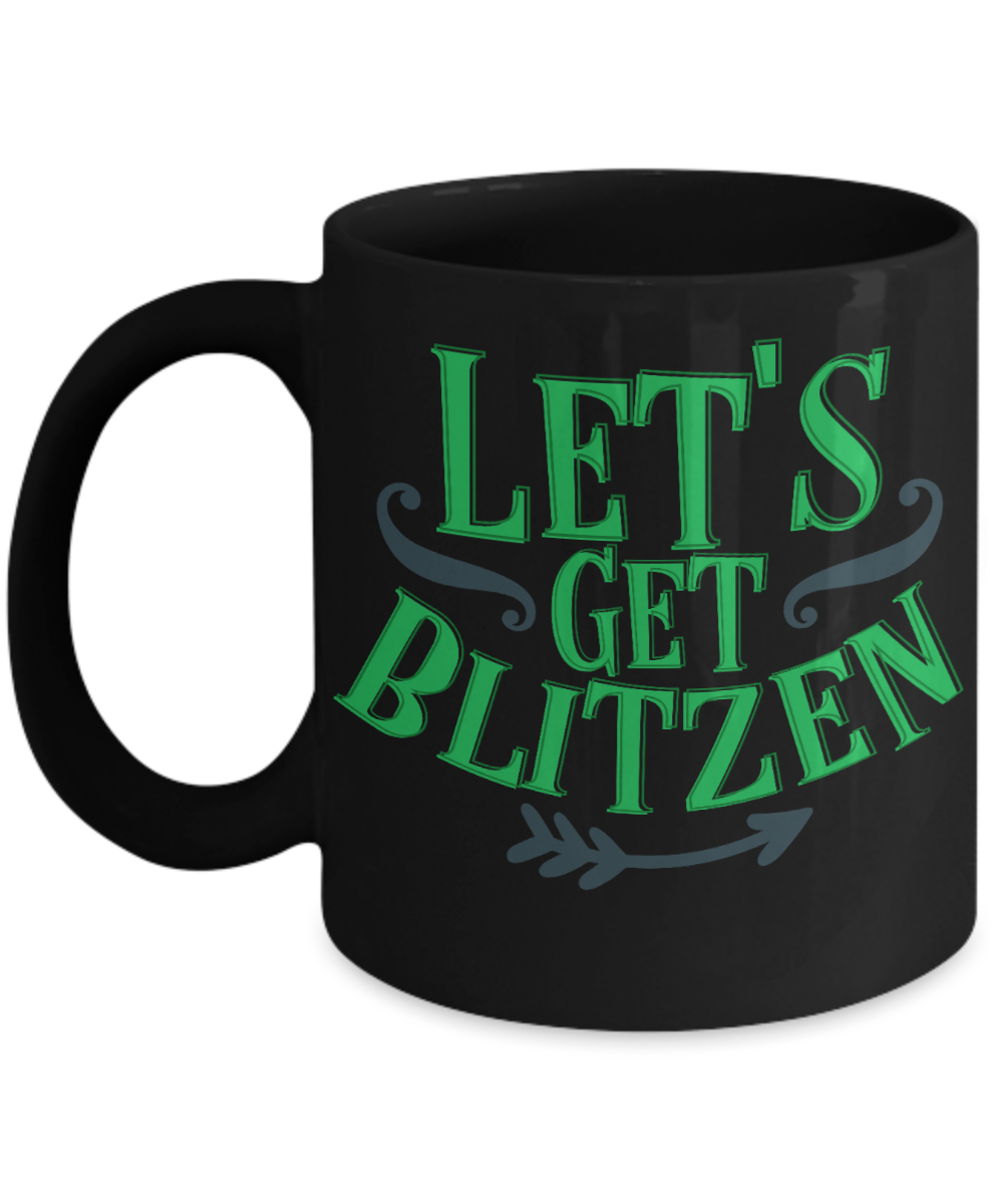 Knightmare before christmas mug - Let's Get Blitzen - Funny Christmas Gifts Mugs, Christmas Gifts for family Ceramic Cup Black, Funny Mugs Gift Ideas 11 Oz