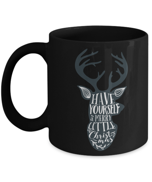 Knightmare before christmas mug - Have Yourself a Merry Little Christmas - Funny Christmas Gifts Mugs, Christmas Gifts for family Ceramic Cup Black, Funny Mugs Gift Ideas 11 Oz