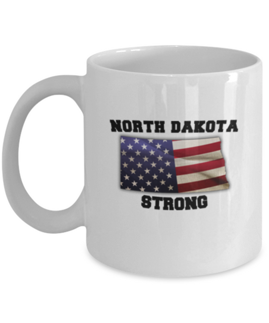 North Dakota State coffee mug - Porcelain White Funny White coffee mugs 11 oz