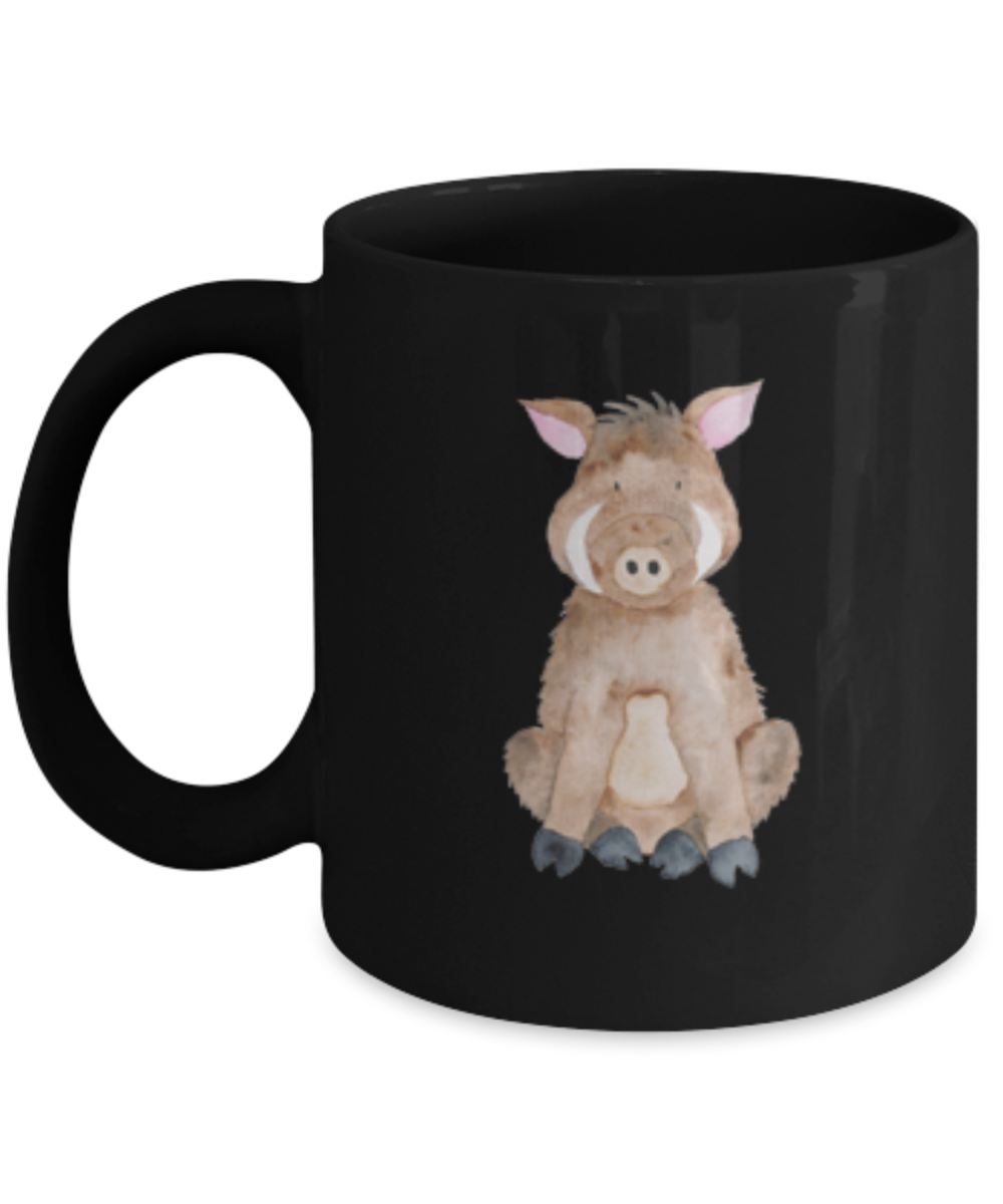 Boar Funny Black Mugs - Funny coffee mugs - Porcelain Funny Black coffee mugs 11 oz