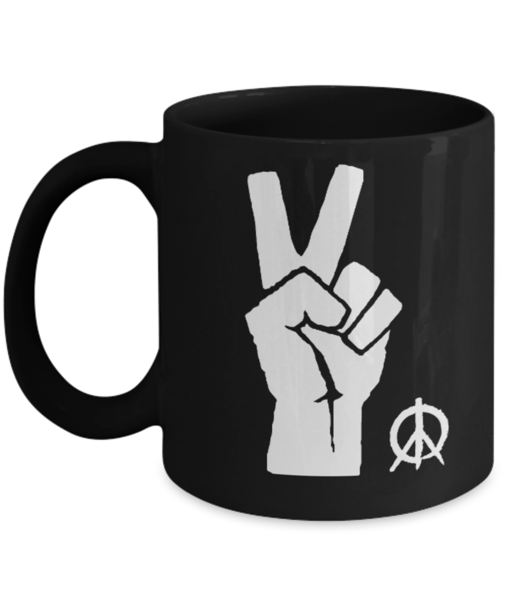 Politics lovers mugs Politicians, Peaceful Resistance - Black Coffee Mug Porcelain Tea Cup 11 oz - Great Gift