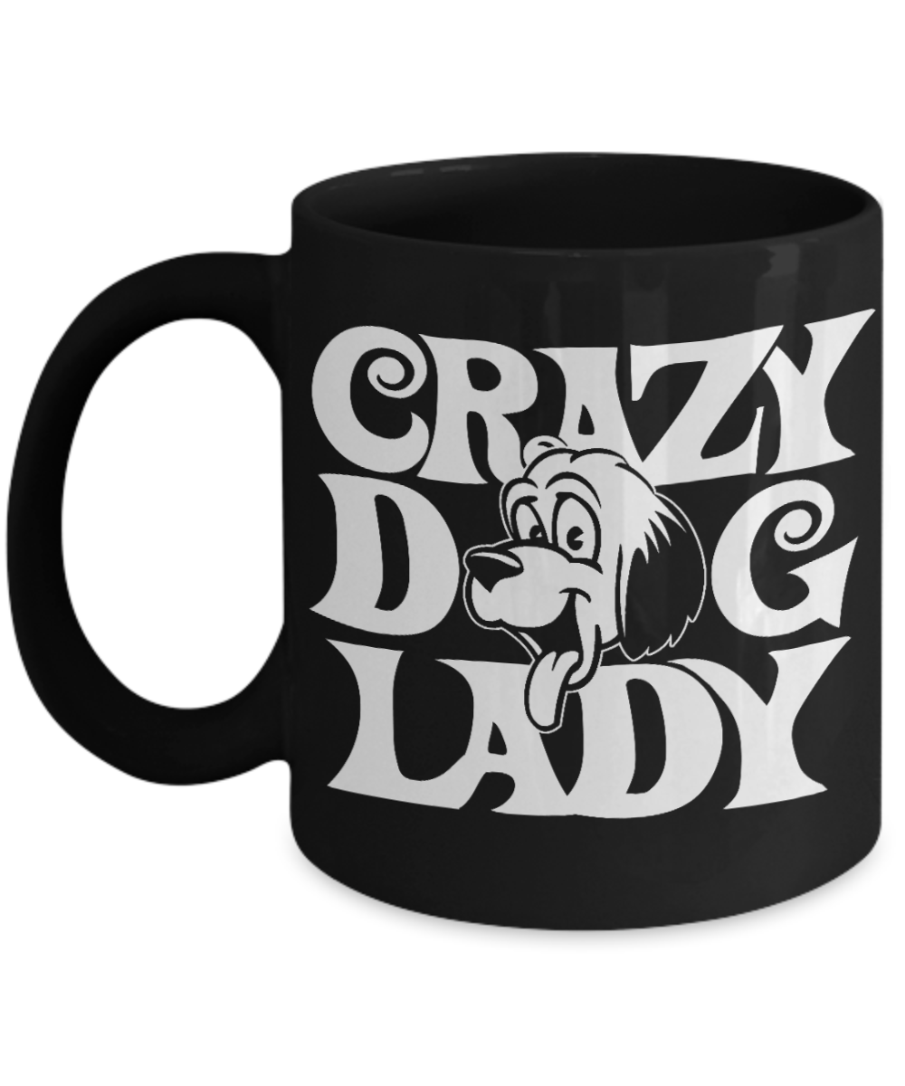 Best Dog Mom Custom Coffee Mug, Crazy Dog Lady Dog Lover-Black Porcelain Coffee Mug 11 oz