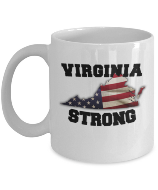Virginia State coffee mug - Porcelain White Funny Coffee Mug, White coffee mugs 11 oz