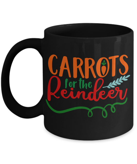 Nightnare before christmas mug - Carrots for the Reindeer - Funny Christmas Gifts Mugs, Christmas Gifts for family Ceramic Cup Black, Funny Mugs Gift Ideas 11 Oz