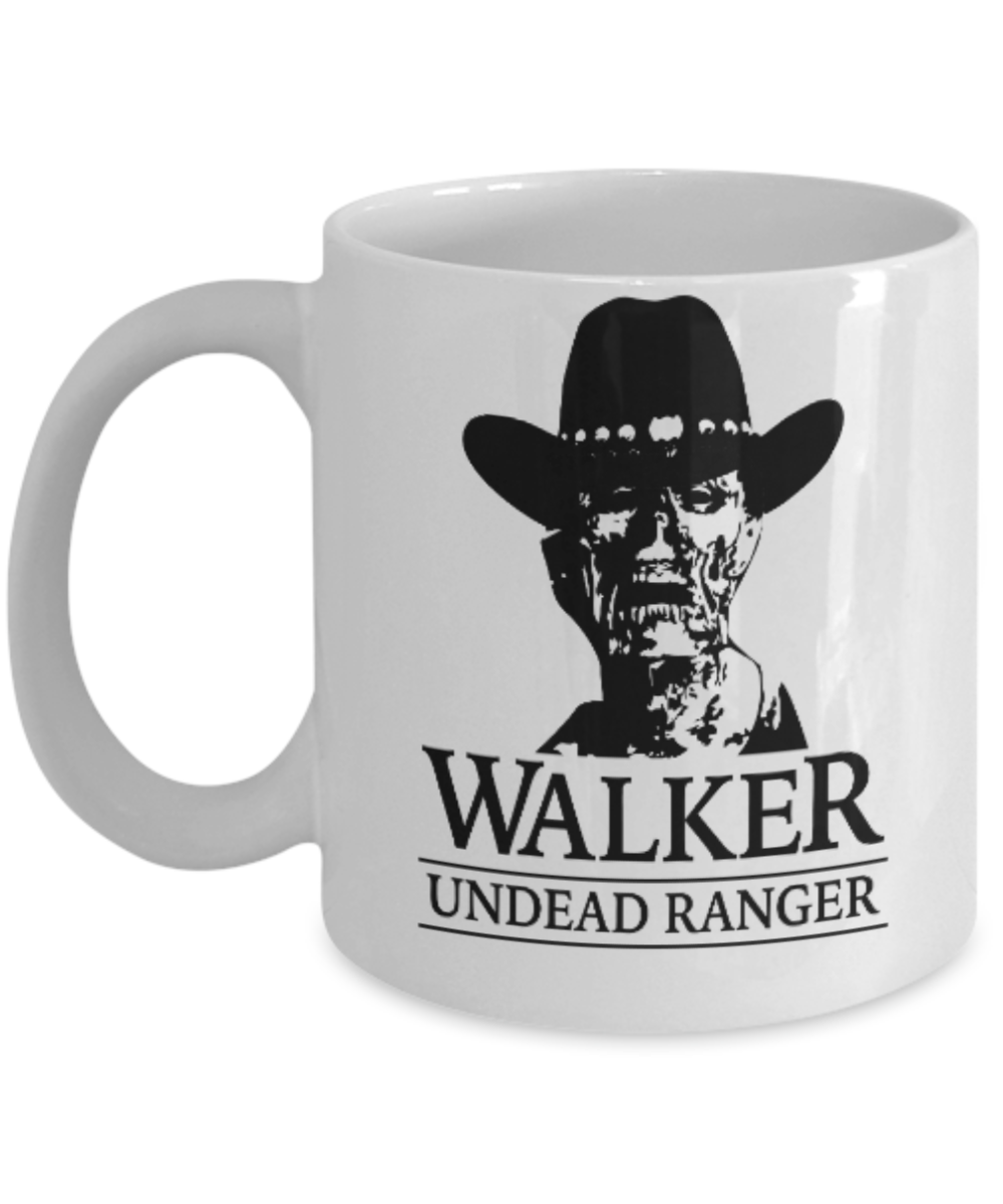 Plants vs zombies gift box mugs , Walker Undead Ranger - White Coffee Mug Porcelain Tea Cup 11 oz - Great Gift