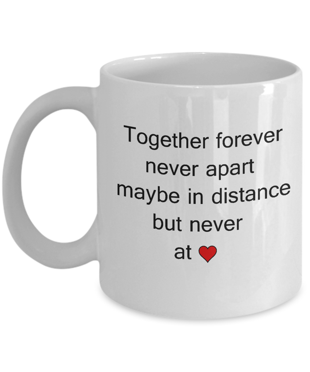 Together Forever Valentines Mugs -  11oz Sarcastic Romantic Love Gift For Valentine's Day