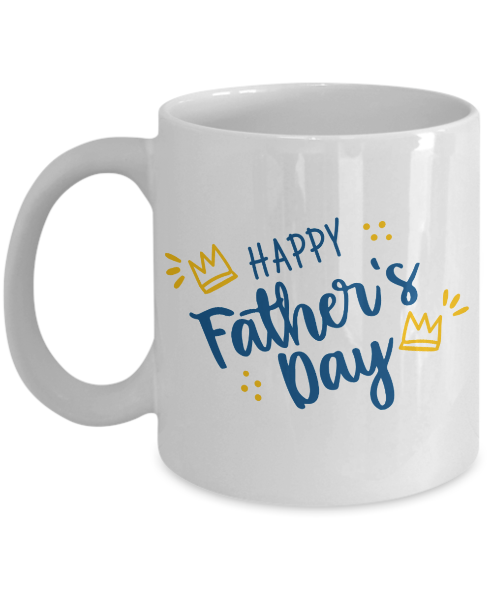 Best Ever Dad Coffee Mug, Happy Fathers Day-White Porcelain Coffee Mug 11 oz For Dad, Papa, Daddy, Fathers Day, Birthday