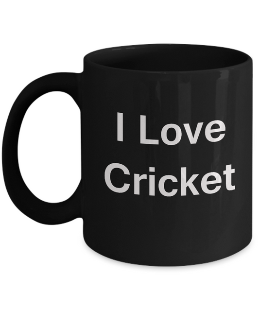Cricket/Sports Lovers Gifts - I Love Cricket/Bat&Ball - Valentines Gifts - White coffee mugs 11 oz