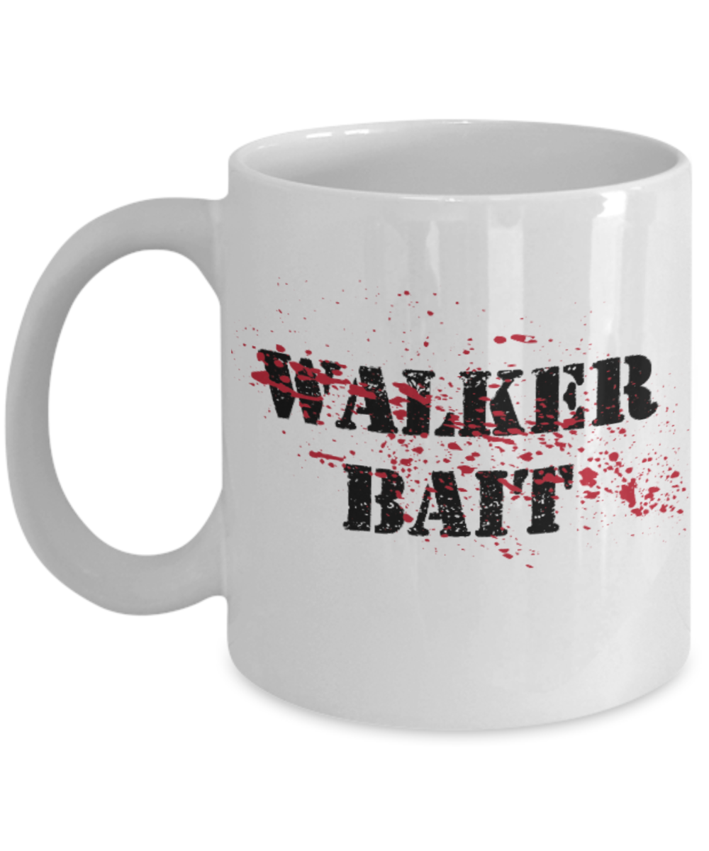 Plants vs zombies gift box mugs , Walker Bait - White Coffee Mug Porcelain Tea Cup 11 oz - Great Gift