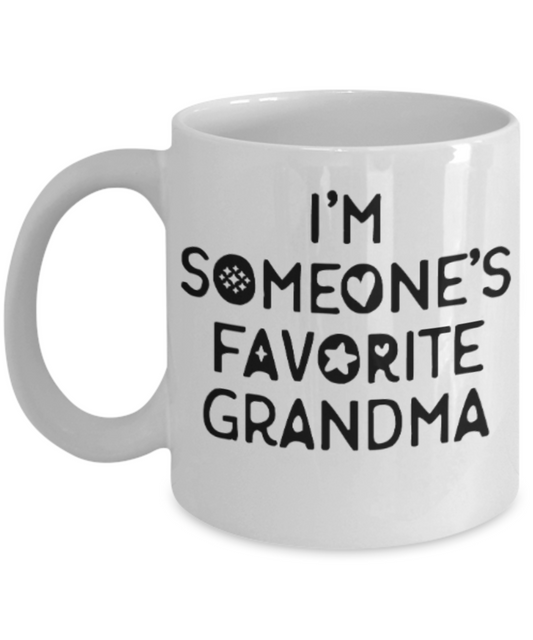 My nonna's boo boo mug - I'm someone's favorite Grandma - Funny White Porcelain Coffee Mug Cute Ceramic Cup 11 oz