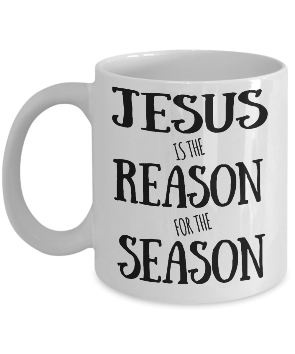 Nightmare before christmas mug, Jesus is the reason for the season - White Coffee Mug Tea Cup 11 oz Gift