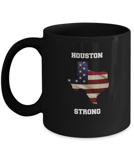 Houston Strong Coffee mug sets - 11 OZ Black coffee mugs  State Love Gift Idea Cup Funny