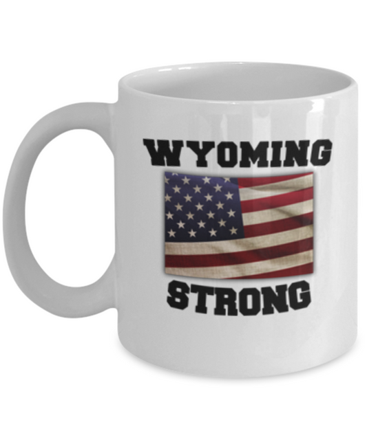 Wyoming State coffee mug - Porcelain White Funny Coffee Mug, Best Office Tea Mug & Coffee Cup Gifts 11 oz Ceramic