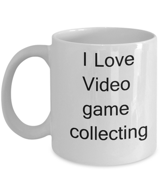 Video Games lovers Gifts - I Love Video Games Collecting White coffee mugs 11 oz