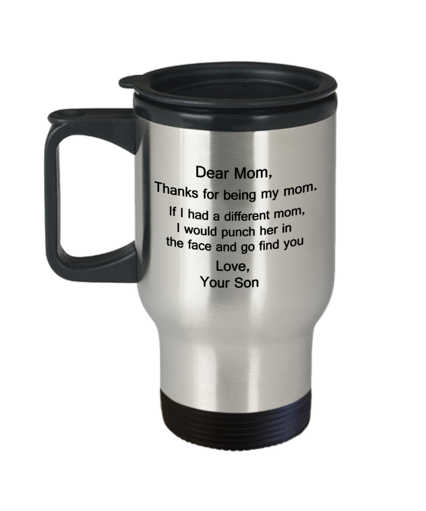 Funny Mom Coffee Mug Thanks for Being My Mom Best Mom Gifts from Daughter Son Kids Mother's Day Birthday Gifts for Mom 11 oz Coffee Cup, Size: One