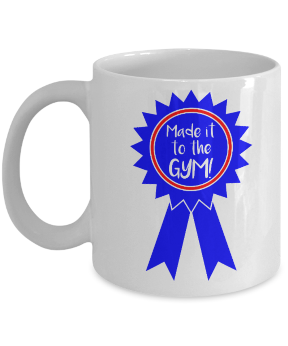 Longball Lovers mugs , Made it to the Gym - Black Coffee Mug Porcelain Tea Cup 11 oz - Great Gift