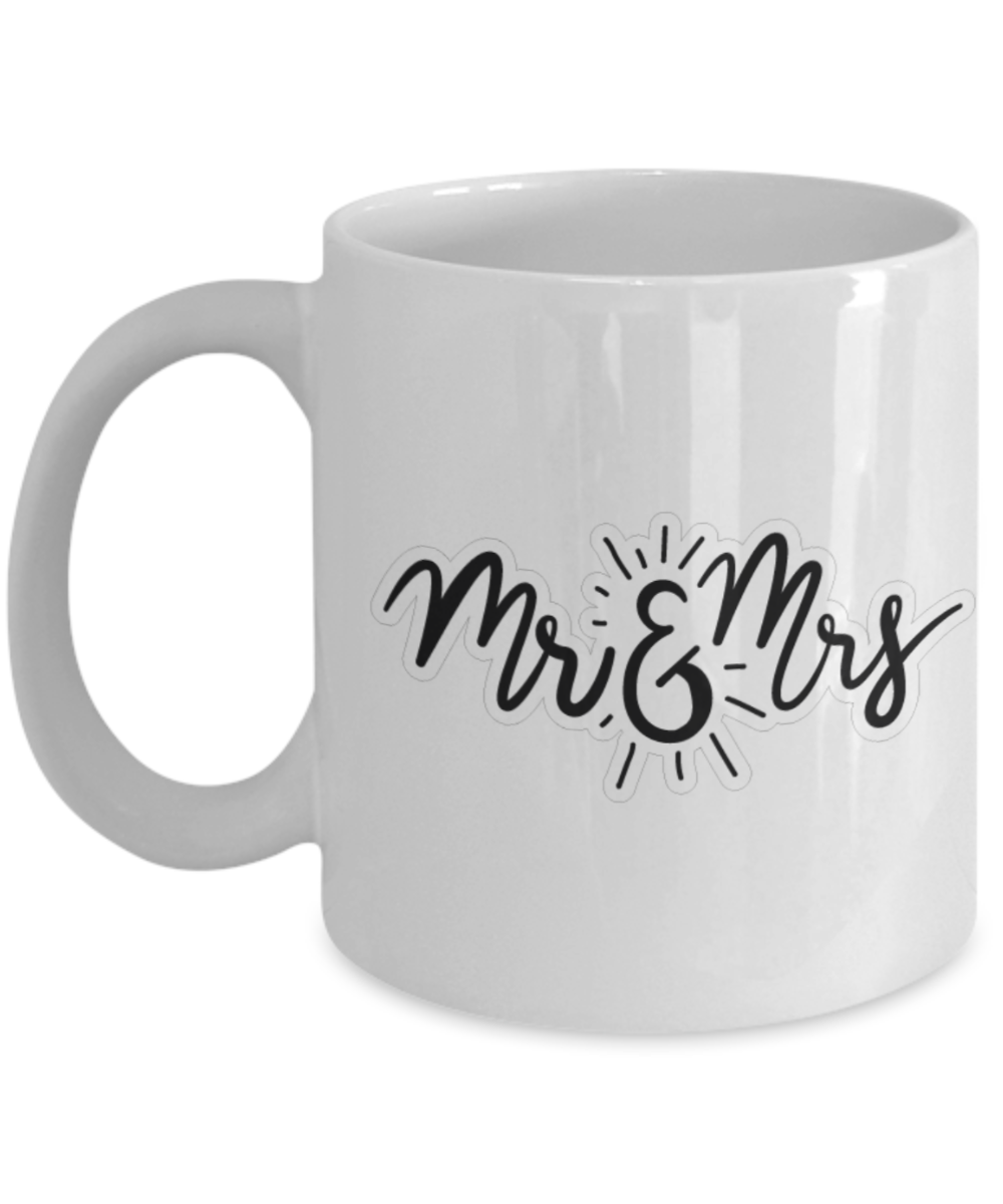 Mr and Mrs Coffee Cup - White Porcelain Coffee Cup,Premium 11 oz White coffee cup