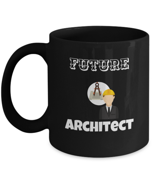 Future Architect Coffee Mug - Black Porcelain Coffee Cup,Premium 11 oz White coffee cup