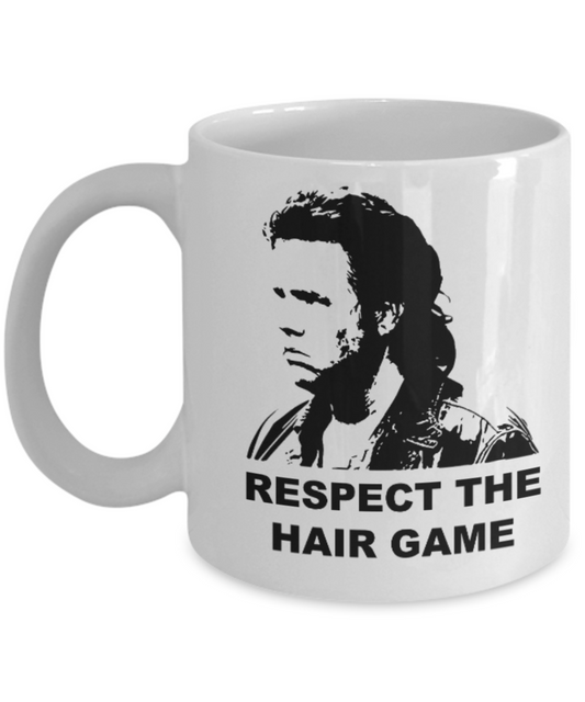 Plants vs zombies gift box mugs , Respect the Hair game - White Coffee Mug Porcelain Tea Cup 11 oz - Great Gift