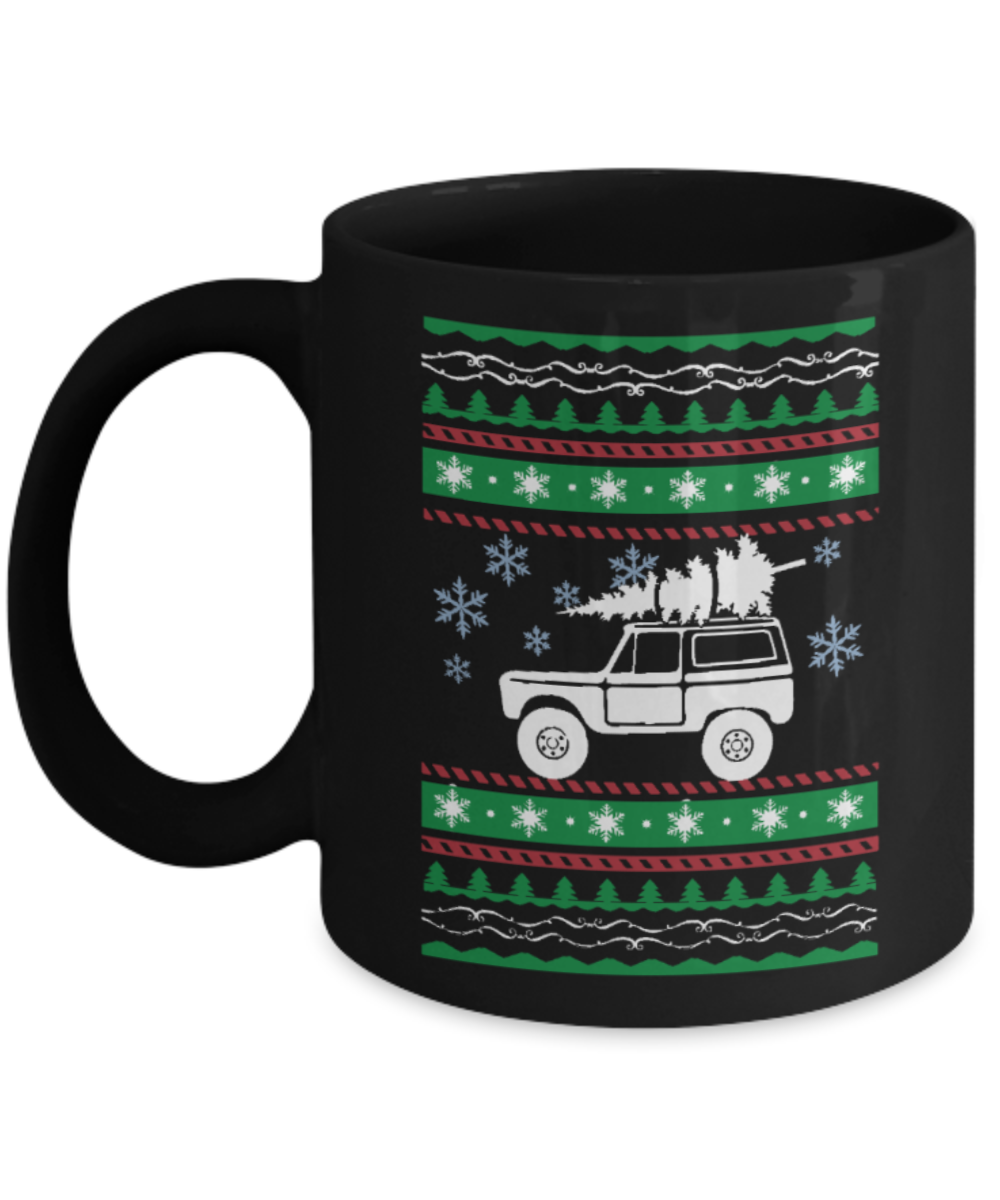 Peets coffee k cups christmas blend , Christmas Jeep - Black Coffee Mug Porcelain Tea Cup 11 oz - Great Gift