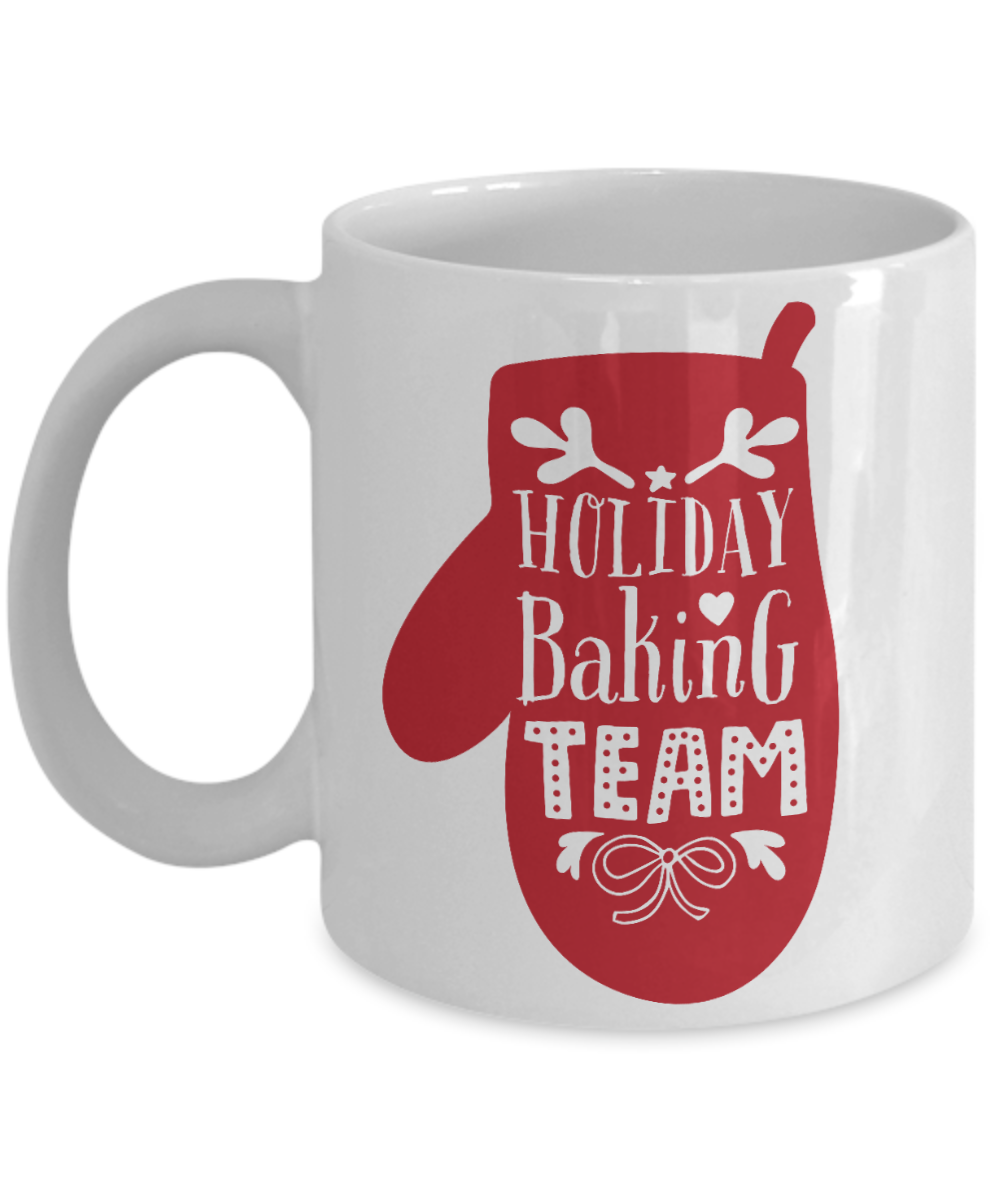 Knightmare before christmas mug - Holiday Baking Team - Funny Christmas Gift Mugs, Christmas Gifts for family Ceramic Cup White, Funny Mugs Gift Ideas 11 Oz