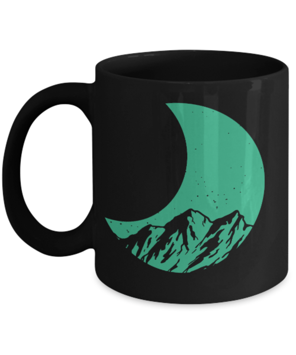 Fashion/Trends Lovers mugs , Fashion Moon - Black Coffee Mug Porcelain Tea Cup 11 oz - Great Gift