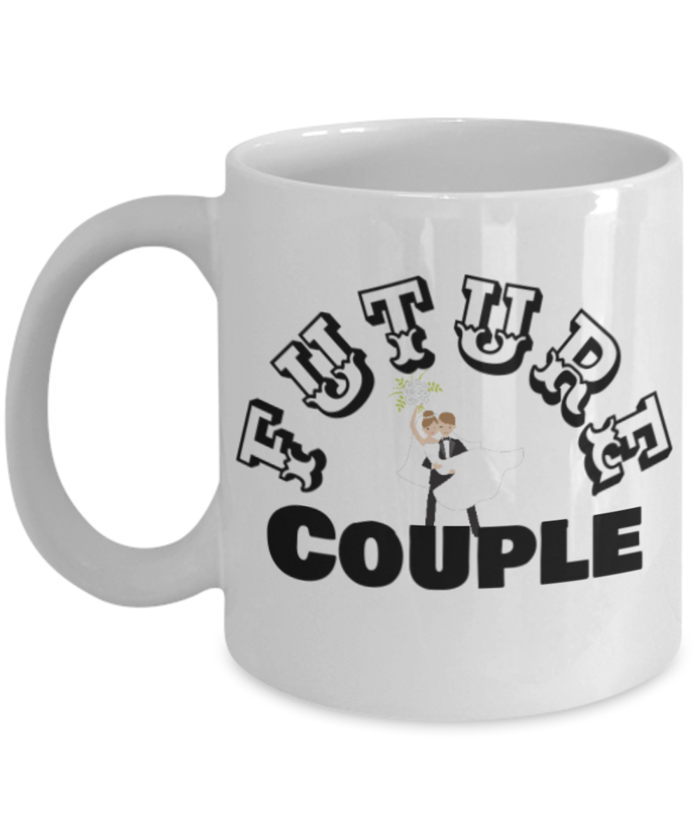 Future Couple Coffee Cup - White Porcelain Coffee Cup,Premium 11 oz White coffee cup