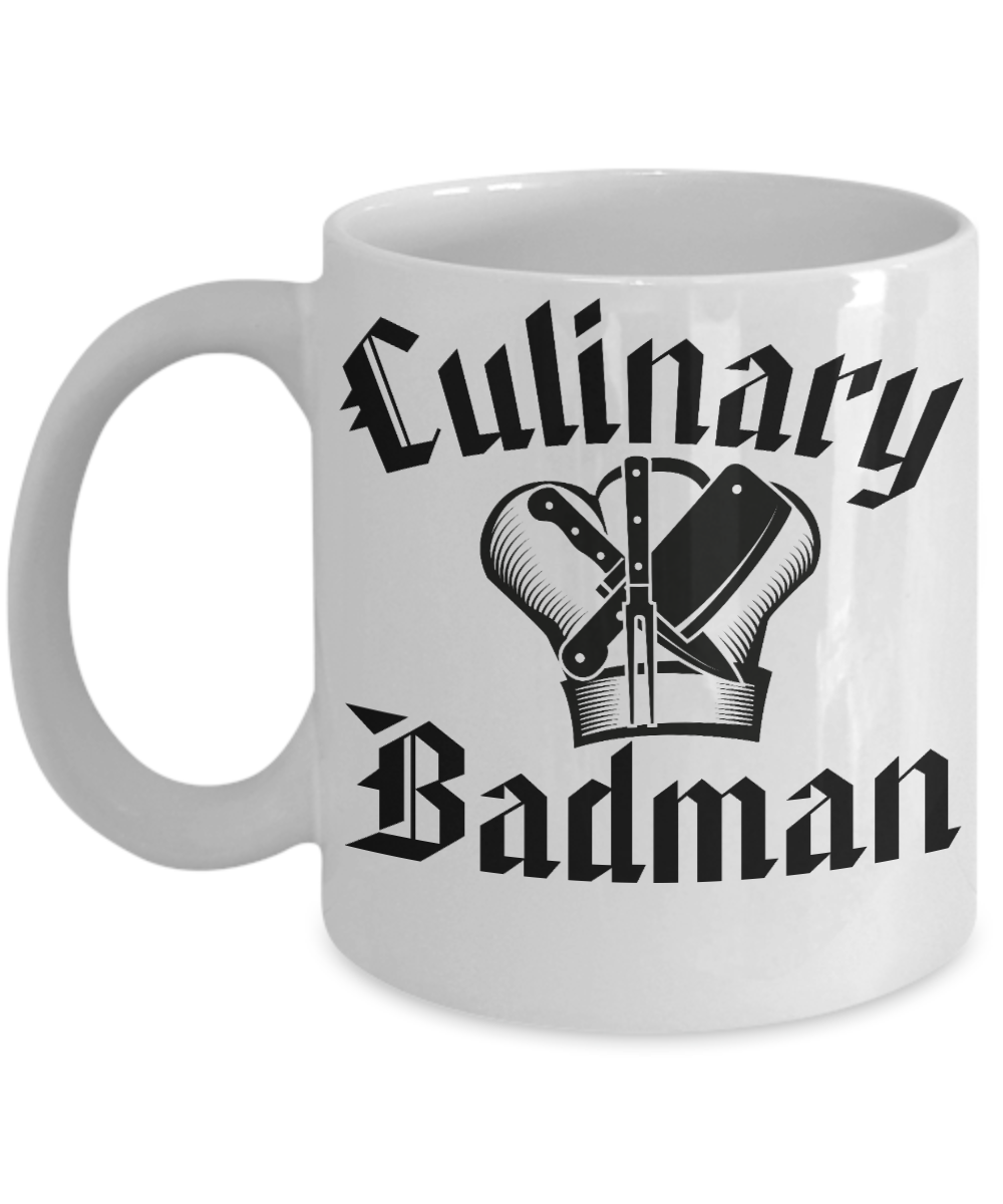 Best Chef Coffee Mug, Culinary Badman-White Porcelain Coffee Mug 11 oz for chef, love, cooking,Dad,Mom