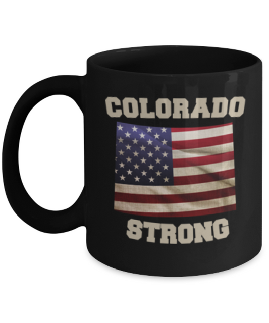 Colorado State coffee coffee mug - Porcelain Black Funny Black coffee mugs 11 oz