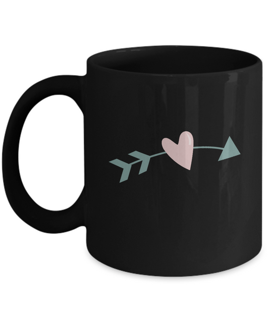 Cupid Arrow Again Black coffee Mugs - Funny Valentines day Gifts - Black coffee mugs 11 oz