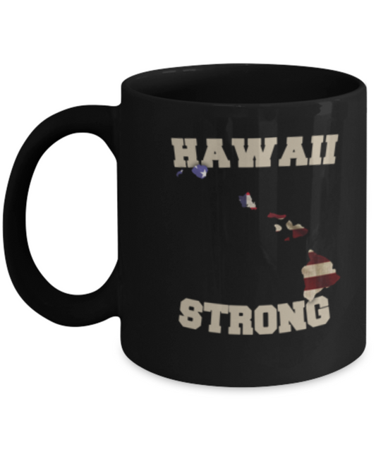 Hawaii State coffee coffee mug - Porcelain Black Funny Black coffee mugs 11 oz
