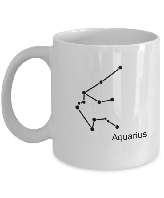 Aquarius Zodiac Name Constellation Coffee Mug Funny White coffee mugs 11 oz